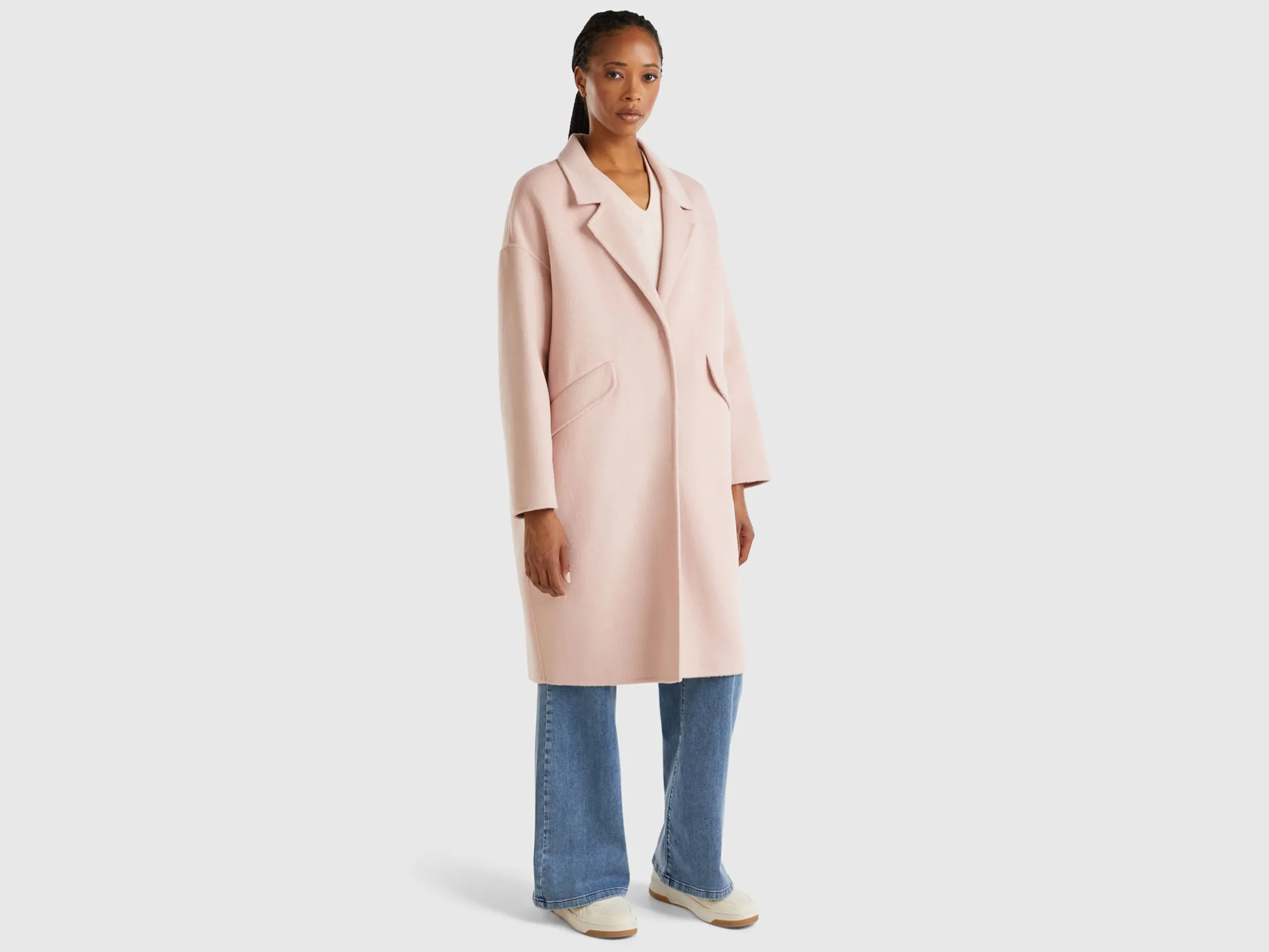 Midi coat in wool blend