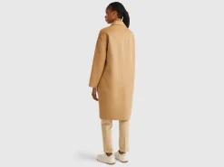 Midi coat in wool blend