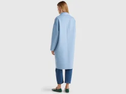 Midi coat in wool blend