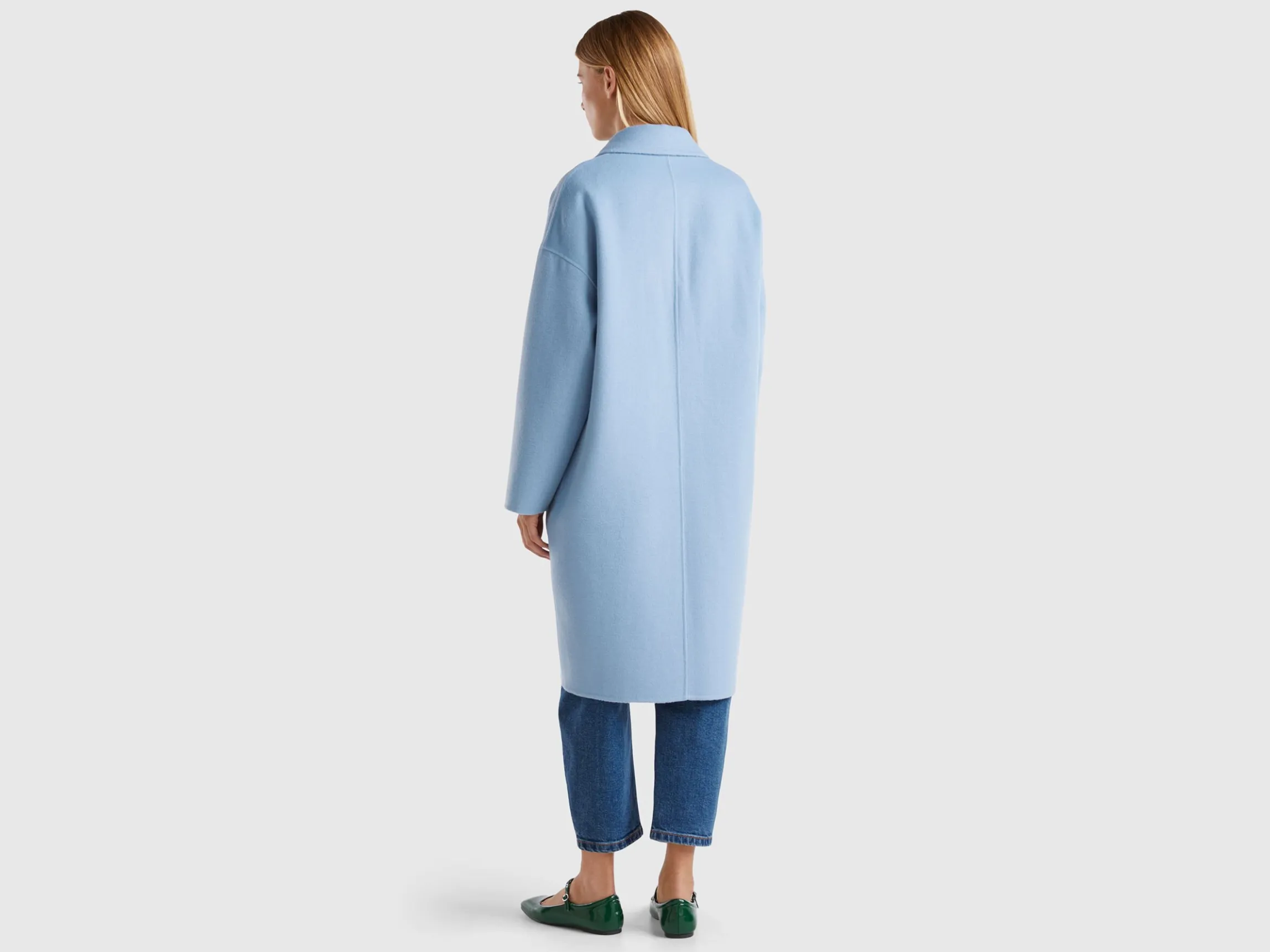 Midi coat in wool blend