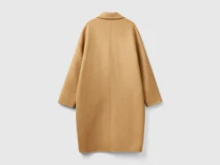 Midi coat in wool blend