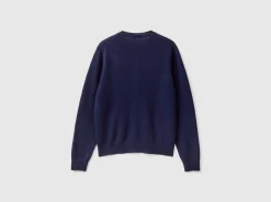 Midnight blue cardigan in pure cashmere