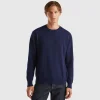 Midnight blue sweater in pure cashmere