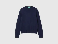 Midnight blue sweater in pure cashmere