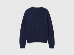 Midnight blue sweater in pure cashmere