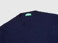 Midnight blue sweater in pure cashmere