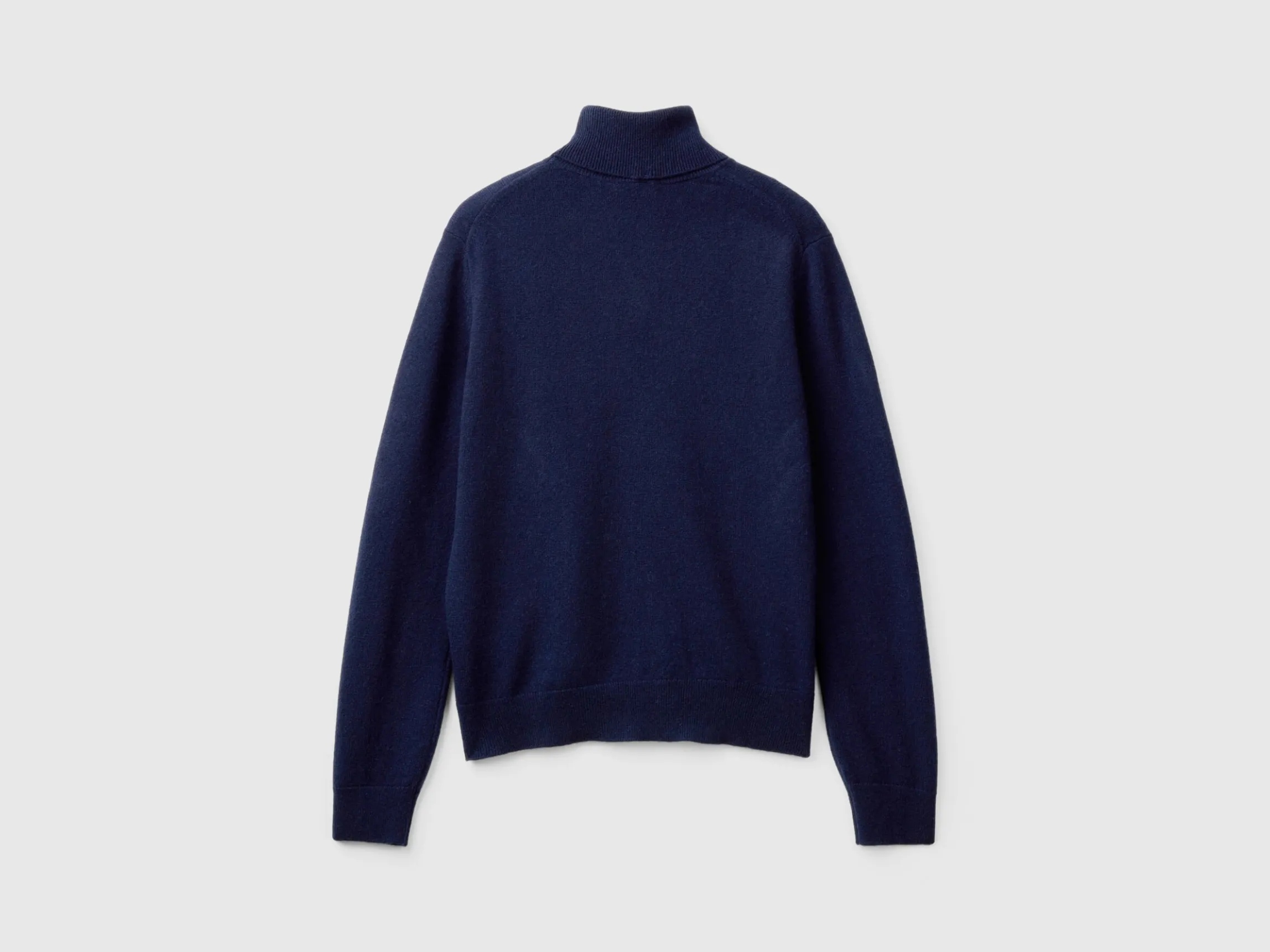 Midnight blue turtleneck in pure cashmere
