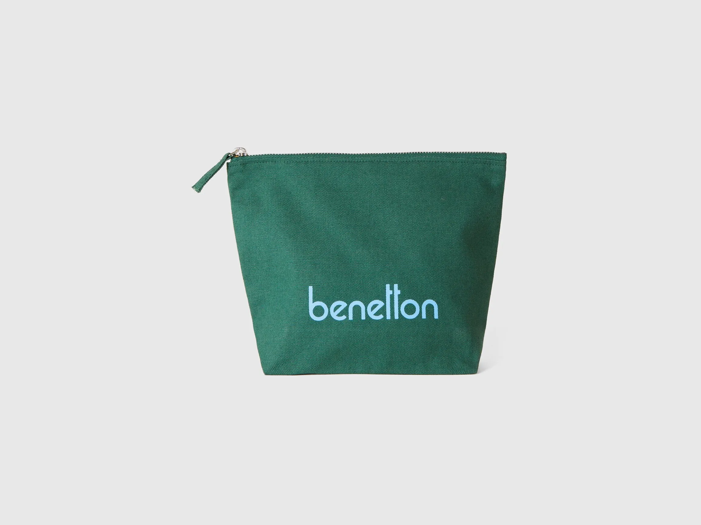 Military green clutch in pure cotton