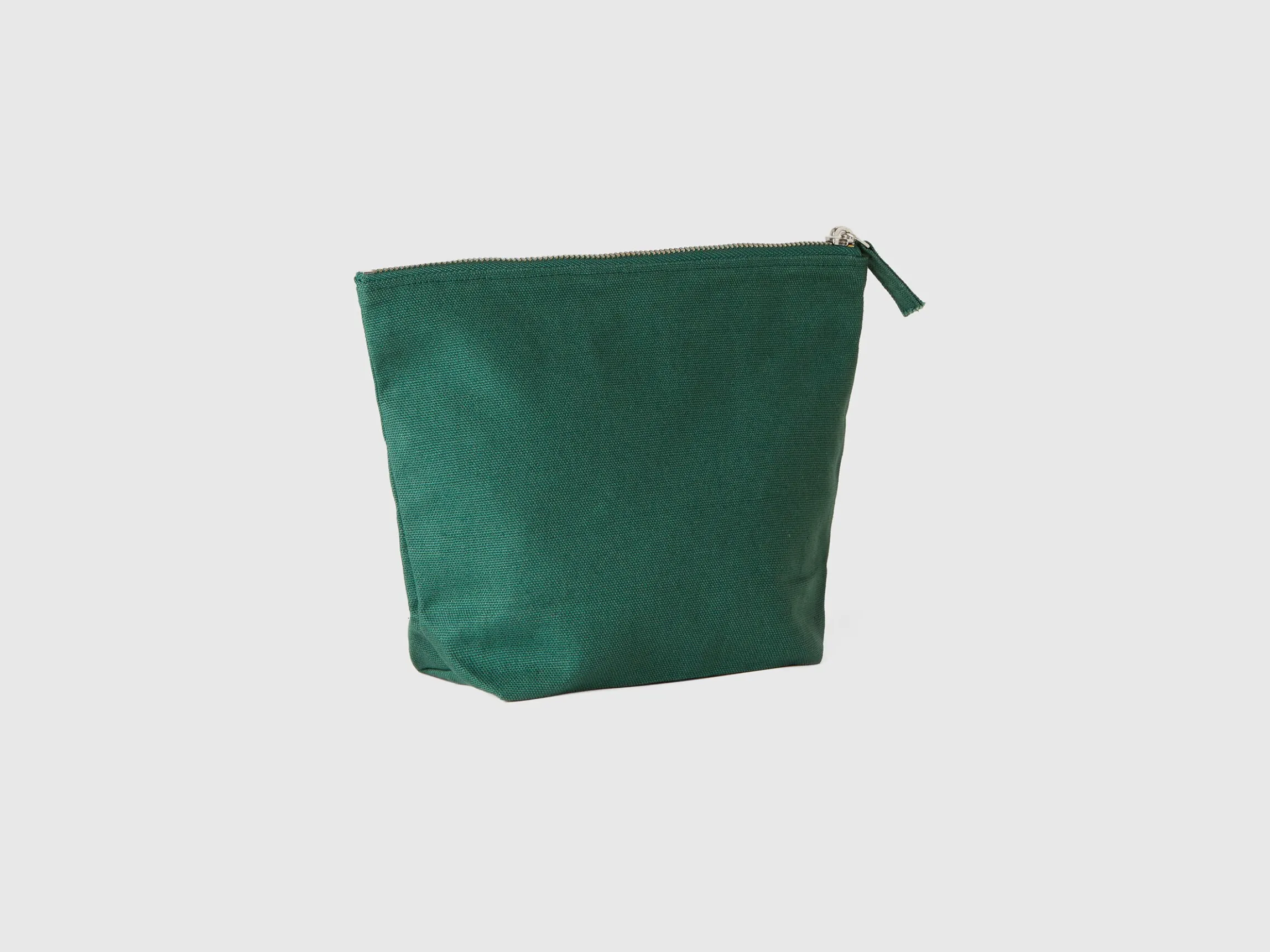 Military green clutch in pure cotton