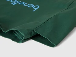 Military green tote bag in pure cotton