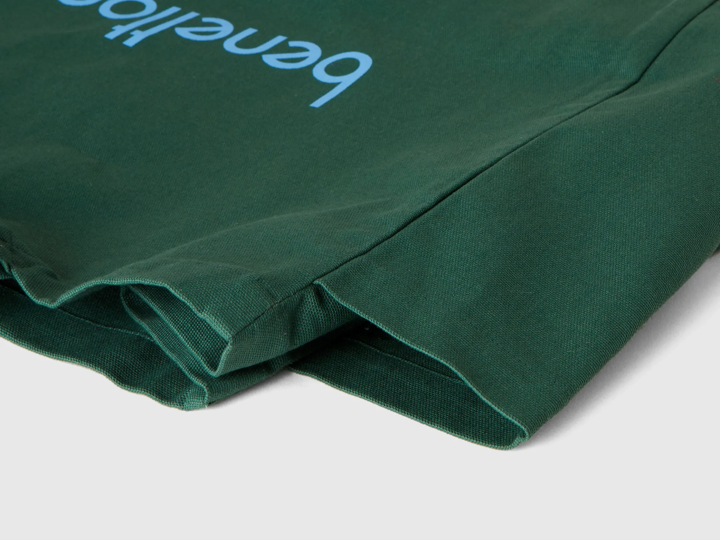 Military green tote bag in pure cotton