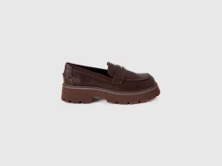 Moccasins in imitation leather