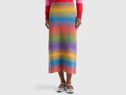 Multicolor knit skirt