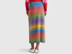 Multicolor knit skirt