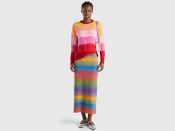 Multicolor knit skirt