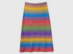 Multicolor knit skirt