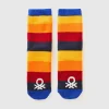 Multicolor striped non-slip socks