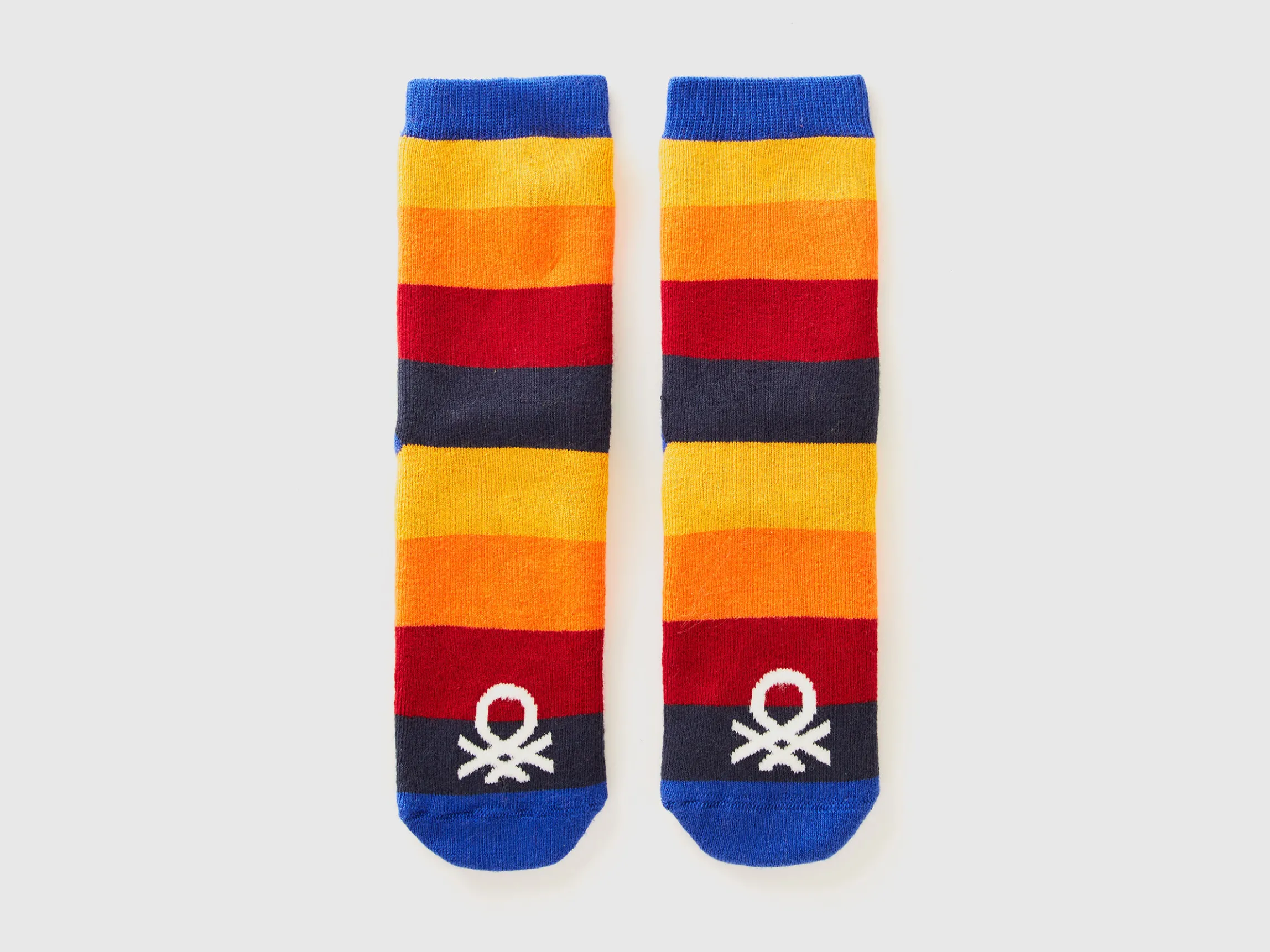 Multicolor striped non-slip socks