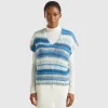 Multicolor vest in wool blend