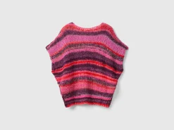 Multicolor vest in wool blend