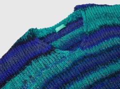 Multicolor vest in wool blend