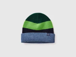 Multicolored striped hat