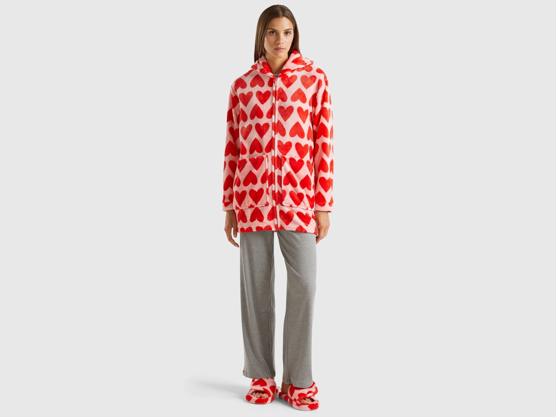 Nightgown with heart print