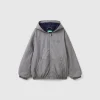 Nylon jacket with hood