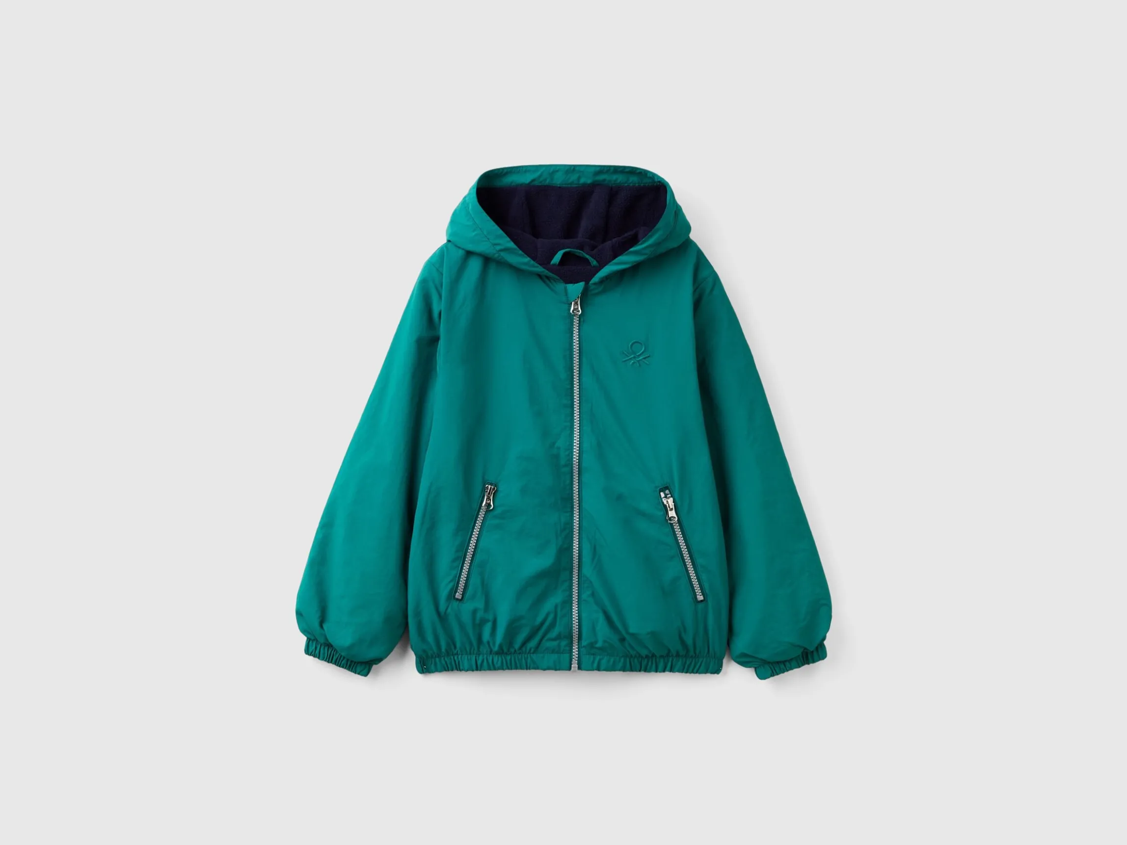 Nylon jacket with hood