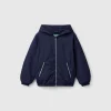 Nylon jacket with hood