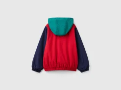 Nylon jacket with hood