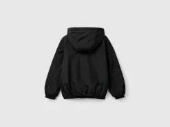 Nylon jacket with hood