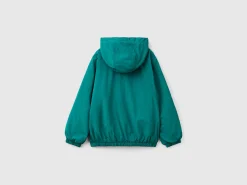 Nylon jacket with hood