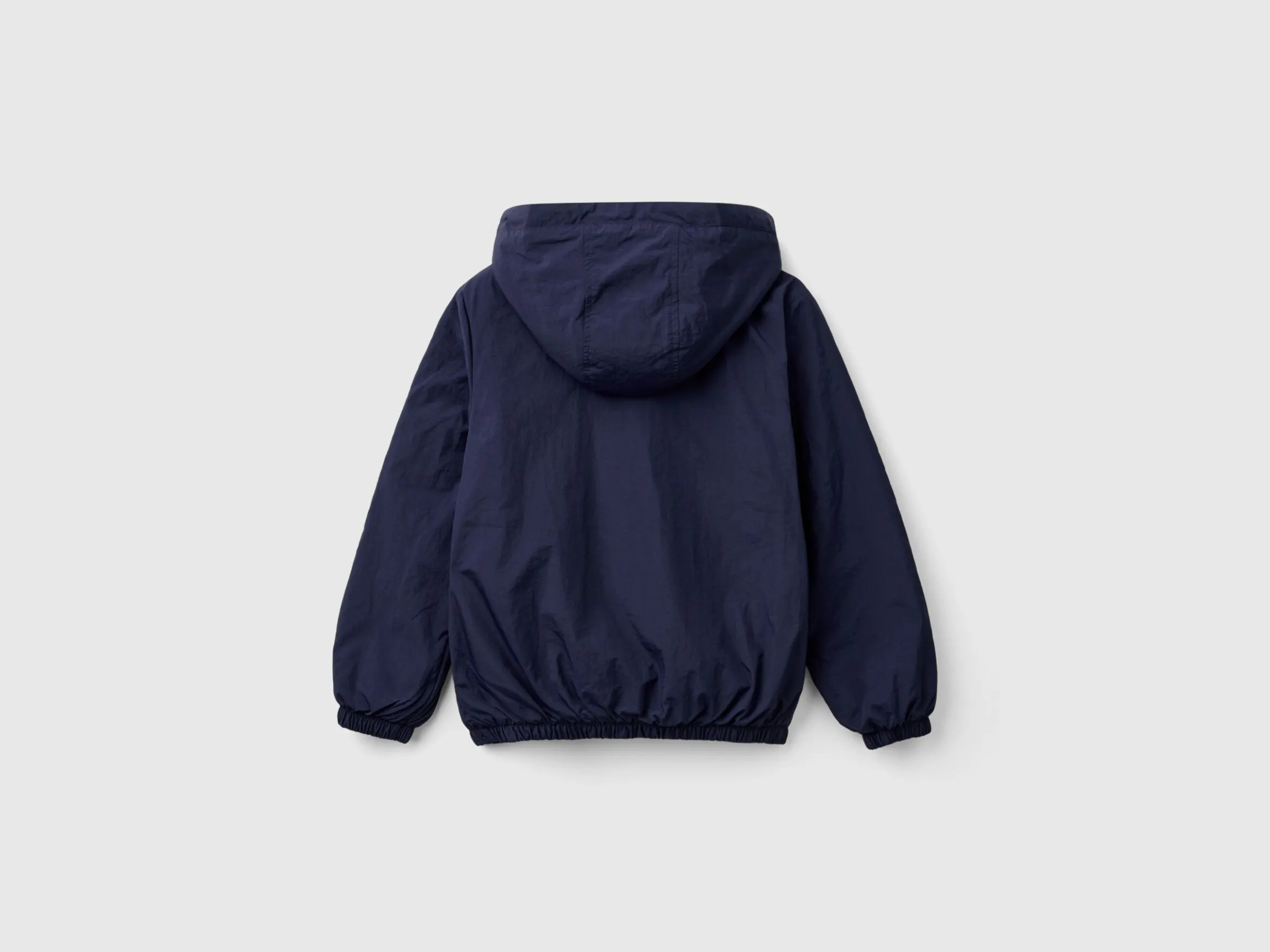Nylon jacket with hood