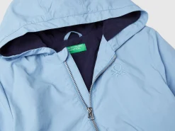 Nylon jacket with hood