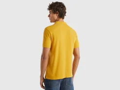 Ocher yellow regular fit polo