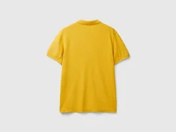 Ocher yellow regular fit polo