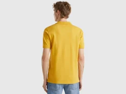 Ocher yellow slim fit polo