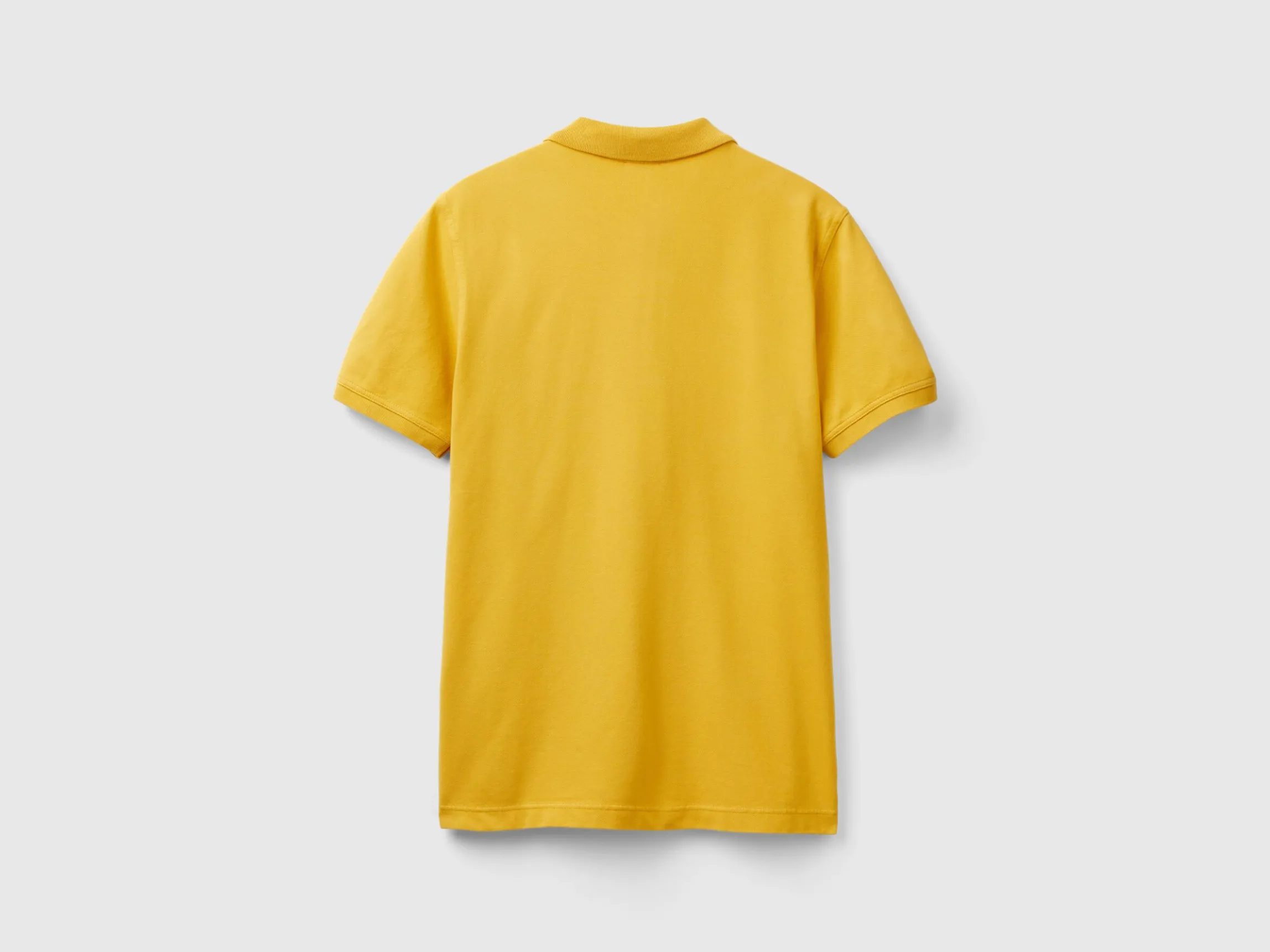 Ocher yellow slim fit polo