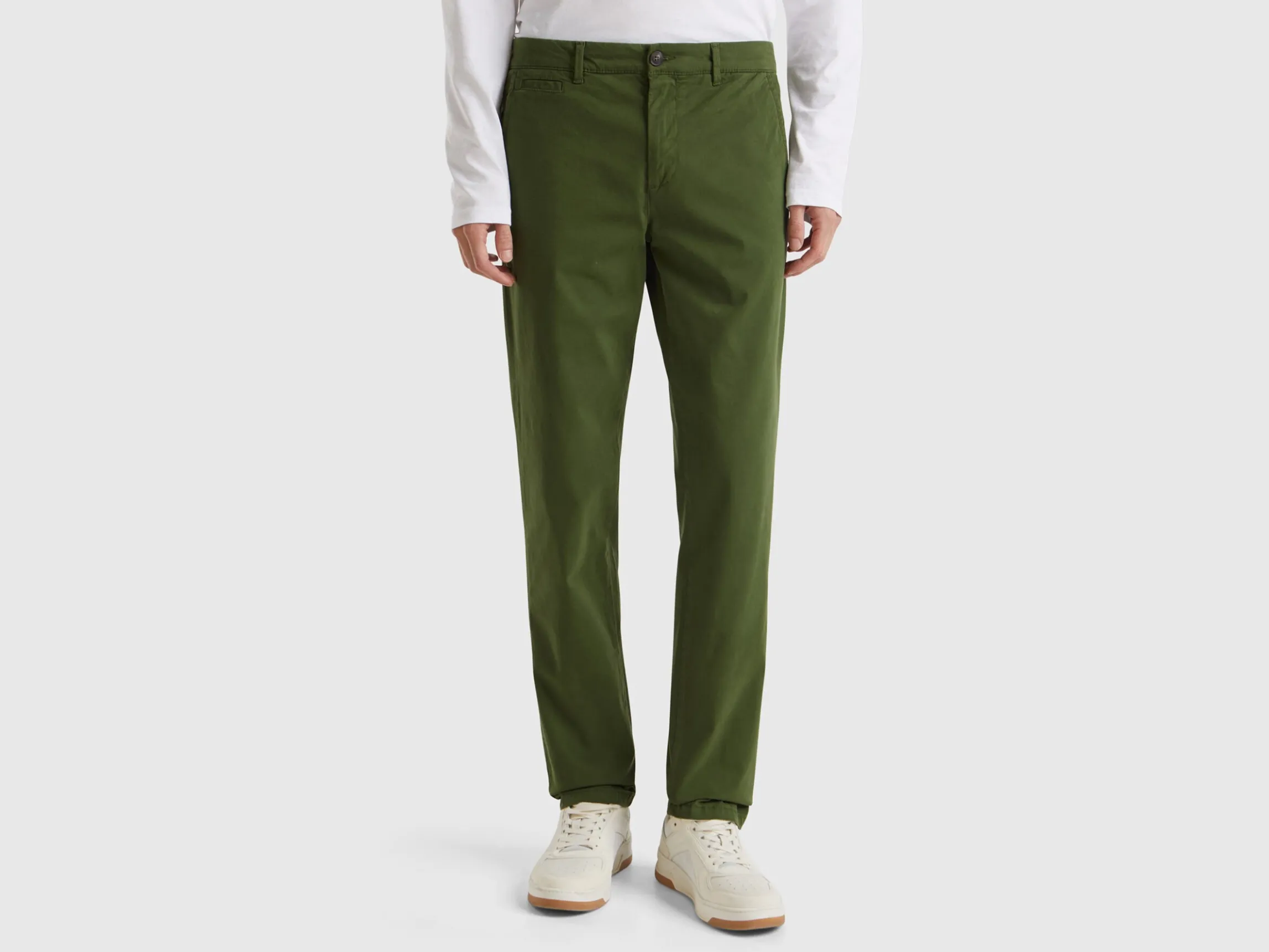 Olive green slim fit chinos
