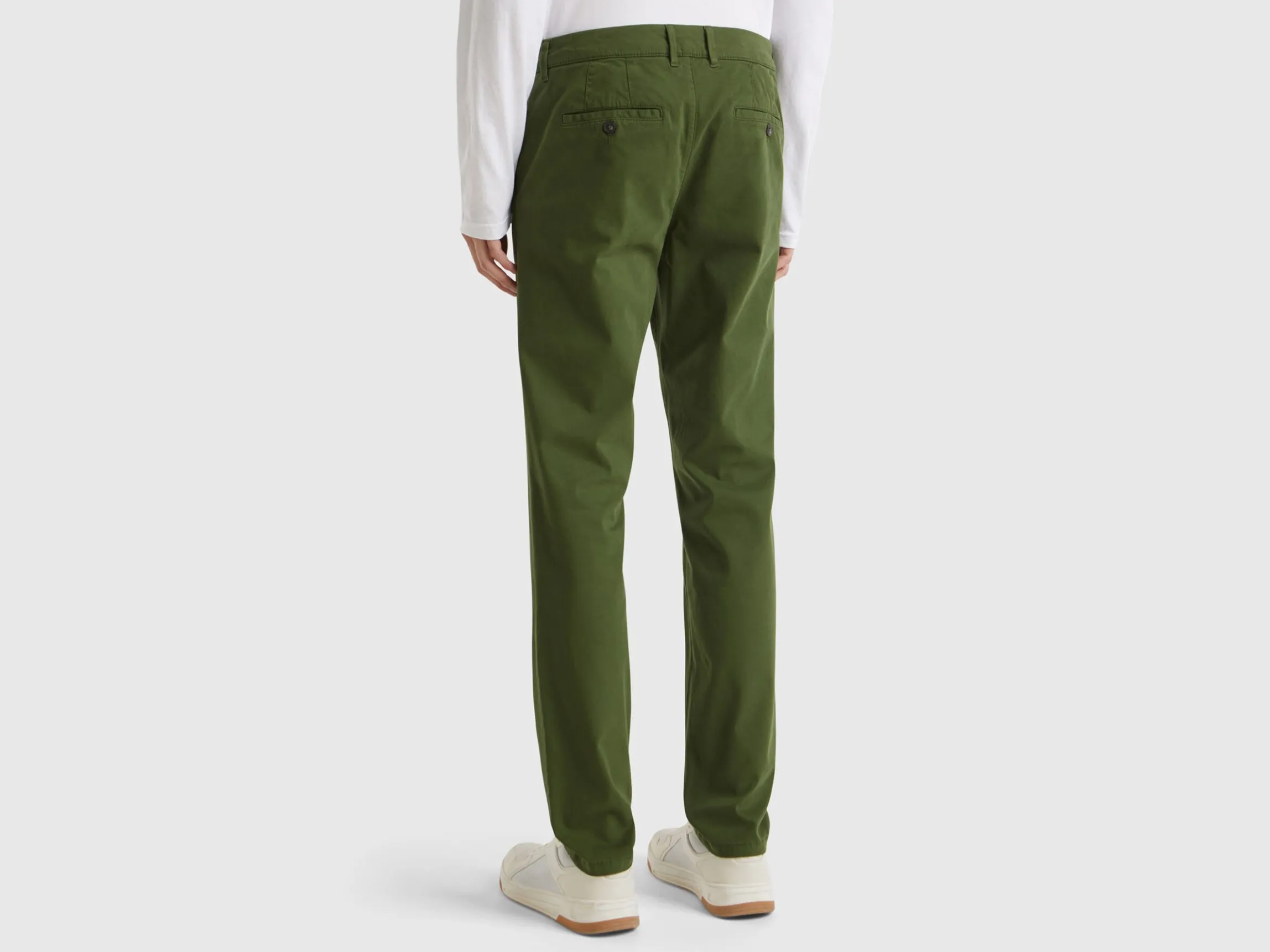 Olive green slim fit chinos