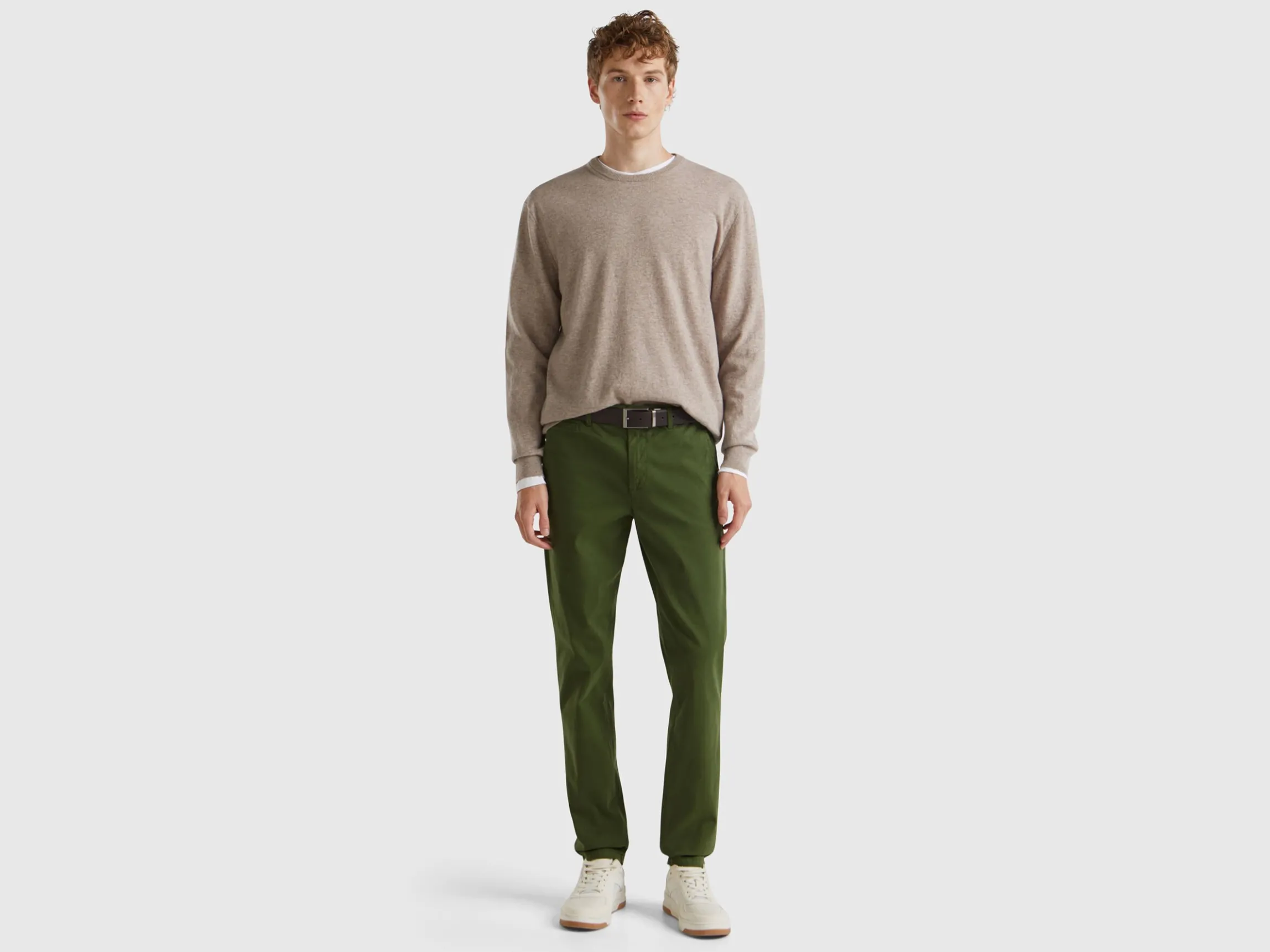 Olive green slim fit chinos
