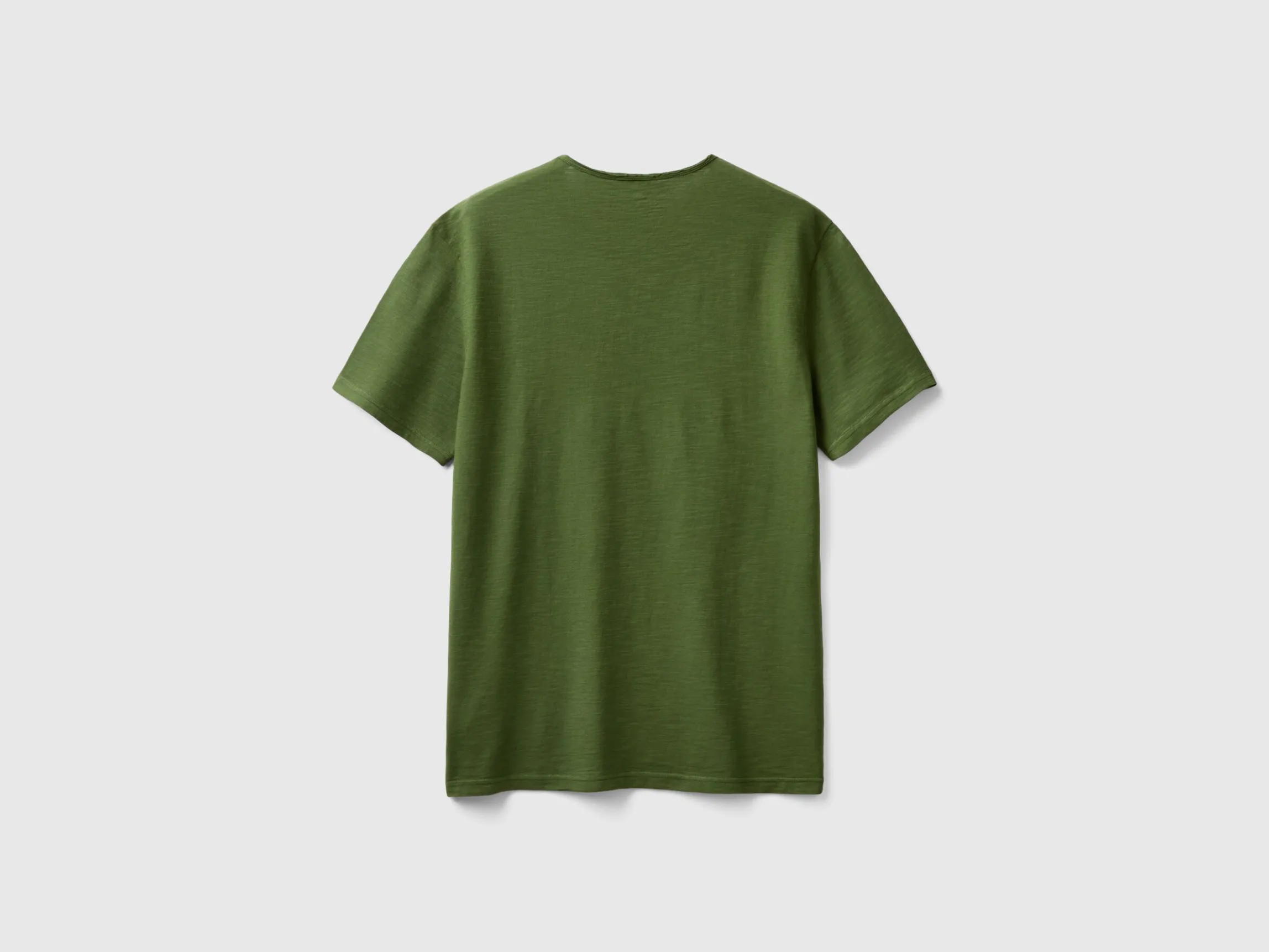 Olive green slub cotton t-shirt