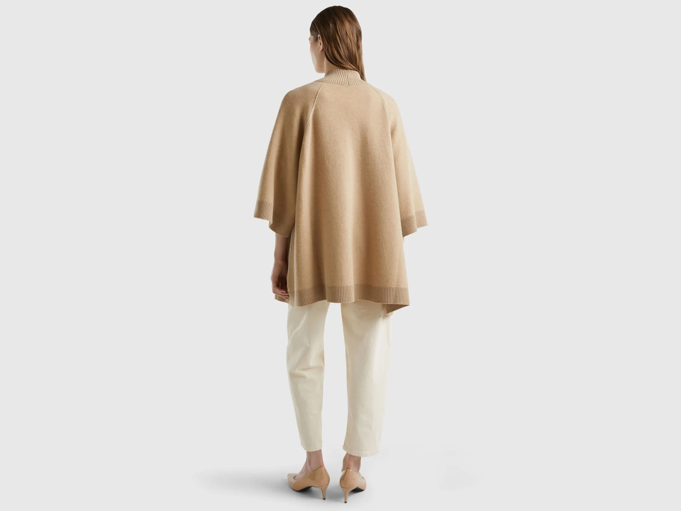 Open knit cape