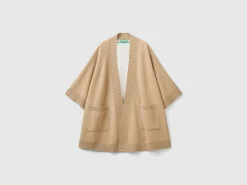 Open knit cape