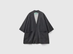 Open knit cape
