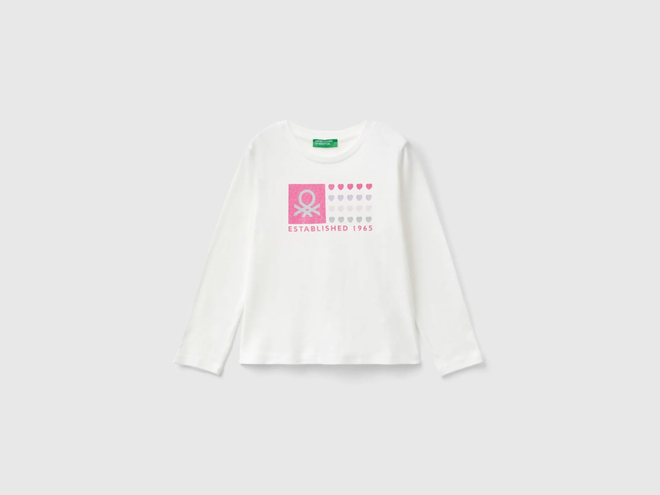 Organic cotton t-shirt with glittery print