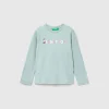 Organic cotton t-shirt with glittery print
