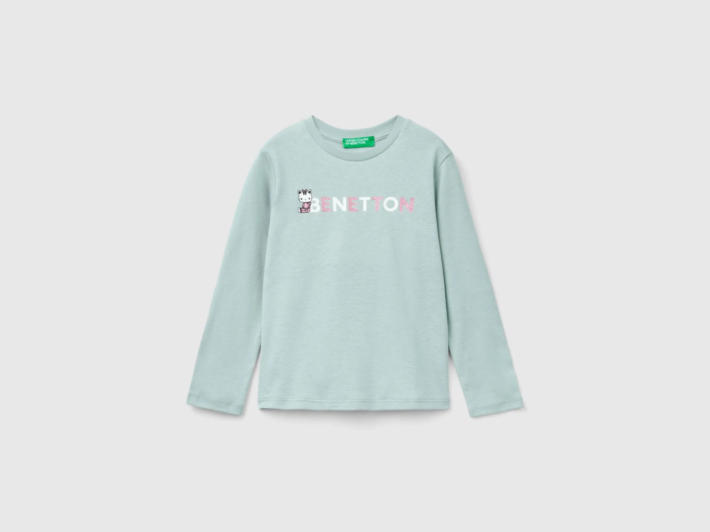 Organic cotton t-shirt with glittery print