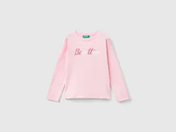 Organic cotton t-shirt with glittery print